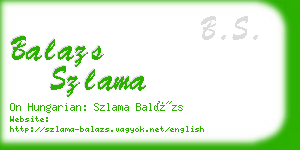 balazs szlama business card